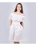 Легкое платье Suavite 12333 белое