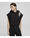 Худи без рукавов Karl Lagerfeld 201W1851 черное с логотипом