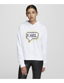 Белая толстовка KARL LAGERFELD 201W1822 с пиксельным принтом