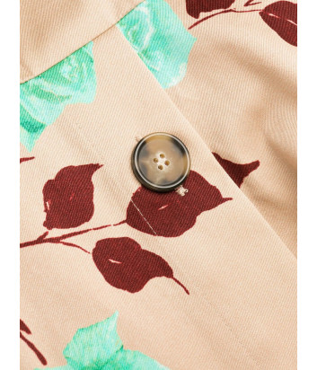 Платье MSGM 2841MDA162 бежевое с цветочным принтом