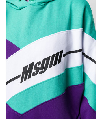 Толстовка MSGM 2841MDM66 бирюзово-фиолетовая