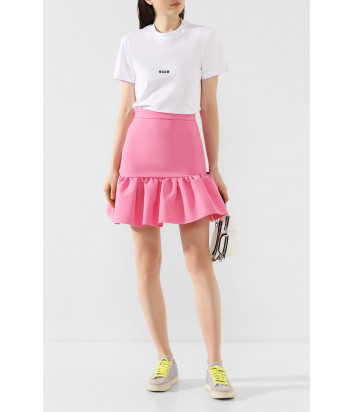 Футболка MSGM 2841MDM100 белая с логотипом