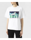 Футболка MSGM 2841MDM216 белая с принтом