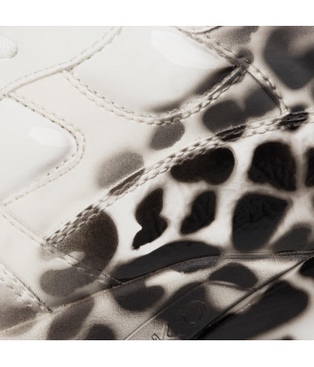 Белые кроссовки PINKO 1H20QZ с леопардовым принтом