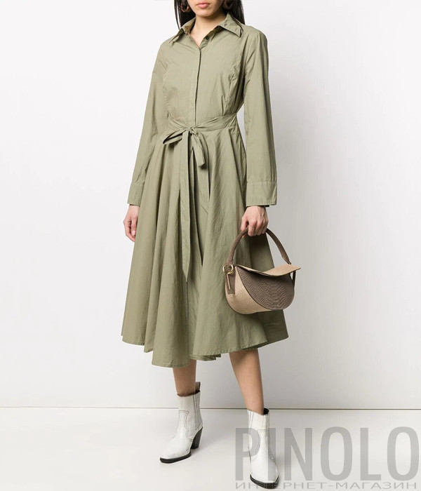 Платье-рубашка ERIKA CAVALLINI P0SJ27 цвета хаки