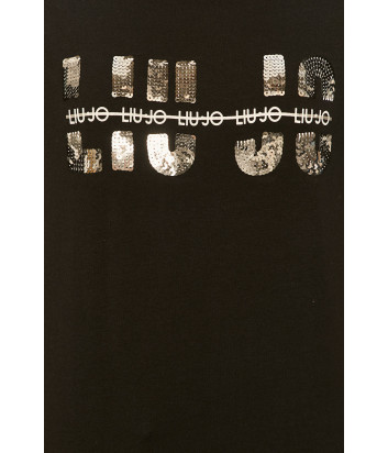 Черная футболка LIU JO TA0023 с логотипом