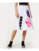 Белая юбка LIU JO TA0191 с ярким цветочным принтом