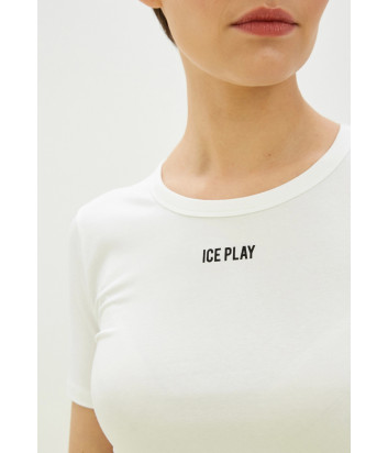 Футболка ICE PLAY F041P435 с лого белая