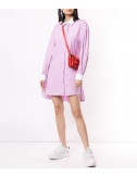 Платье-рубашка MSGM 2841MDA22X в розовую полоску