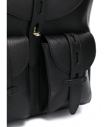 Кожаный рюкзак FURLA NET 1056797 с внешними карманами черный