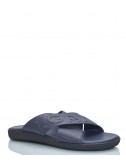Кожаные шлепанцы LUCA GUERRINI 10863 темно-синие