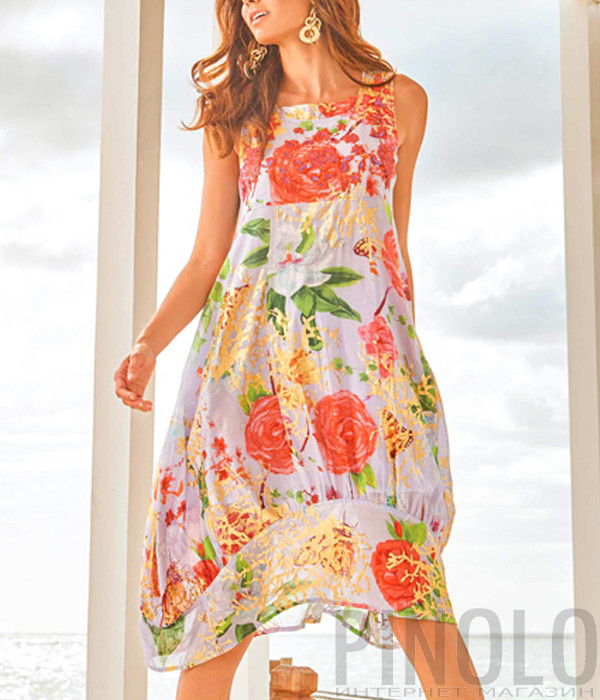 Платье ICONIQUE IC20-072 с цветочным принтом