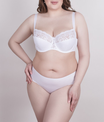 Бюстгальтер-балконет MILAVITSA 116181 с полумягкой чашкой белый
