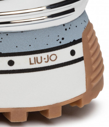 Кожаные кроссовки LIU JO MAXI ALEXA BXX051P0231 серебристые