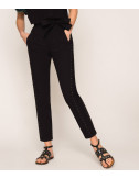 Черные брюки TWIN-SET 201TT2065 с вышивкой