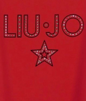 Футболка LIU JO VA0071 с логотипом (в наличии в красном и белом цвете)