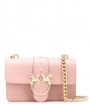 Маленькая сумочка на цепочке PINKO Love Bag 1P21EDY в гладкой коже нежно-розовая