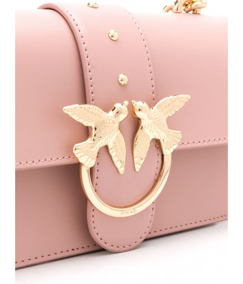 Маленькая сумочка на цепочке PINKO Love Bag 1P21EDY в гладкой коже нежно-розовая