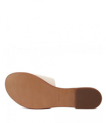 Кожаные шлепанцы FABI 6647 белые