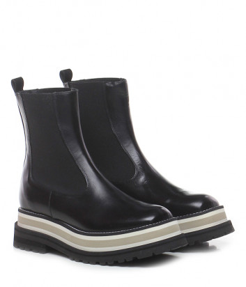 Кожаные ботинки PALOMA BARCELO Cajamar на платформе черные