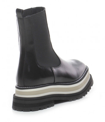 Кожаные ботинки PALOMA BARCELO Cajamar на платформе черные