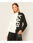 Комбинированный свитер KARL LAGERFELD 205W2003 черно-белый