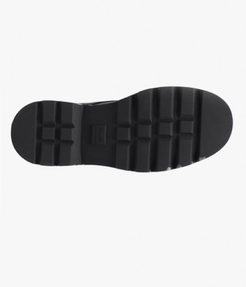 Кожаные ботинки VOILE BLANCHE Tweed 2501840 черные с логотипом на подошве