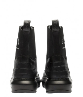 Кожаные ботинки KARL LAGERFELD KL62588 черные