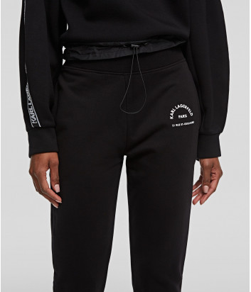 Спортивные брюки KARL LAGERFELD 205W1053 хлопковые черные