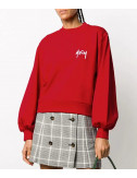 Толстовка MSGM 2941MDM62 красная с вышитым логотипом