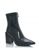 Лаковые ботильоны JEFFREY CAMPBELL La Siren с молнией зеленые