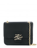 Сумка на цепочке KARL LAGERFELD 205W3181 в гладкой коже черная
