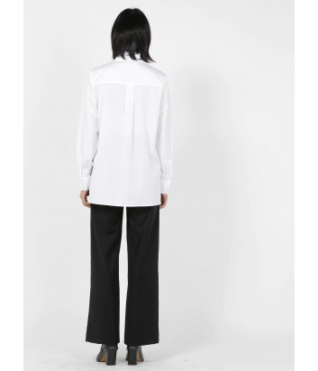 Белая рубашка KARL LAGERFELD 206W1606 с декорированным карманом