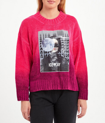 Пуловер ICE PLAY A0099010 с круглым вырезом розовый