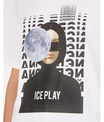 Белая футболка ICE PLAY F085P430 с принтом