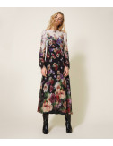 Длинное платье TWIN-SET 202TT2380 с цветочным принтом
