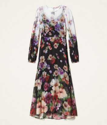 Длинное платье TWIN-SET 202TT2380 с цветочным принтом