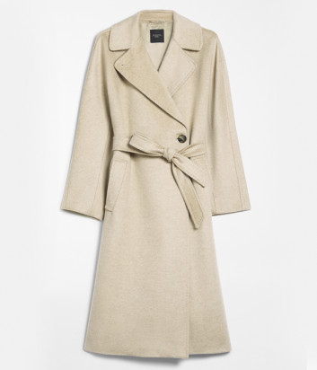 Классическое пальто WEEKEND Max Mara RESINA WE50160203 кремовое