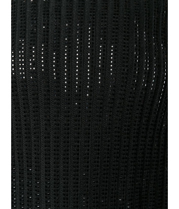 Черный джемпер TWIN-SET 202TP3090 декорированный стразами