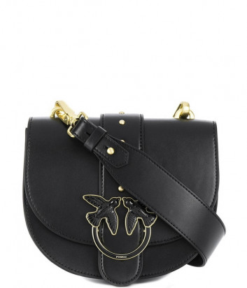 Кожаная сумка PINKO Round Love Bag Simply 1P21EF черная