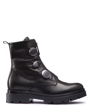 Кожаные ботинки TOSCA BLU SF2024S464 черные с декором