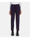 Женские брюки ICEBERG B2413119 фиолетовые с бархатными лампасами