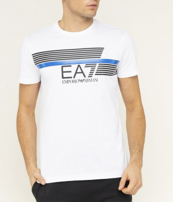 Футболка EA7 Emporio Armani 3HPT34PJ02Z белая с логотипом