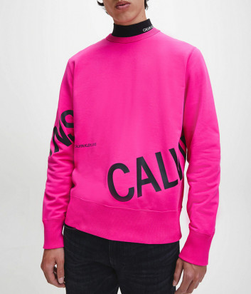 Флисовый свитшот CALVIN KLEIN Jeans J30J316522 розовый с логотипом