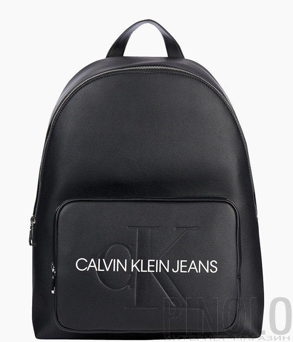Рюкзак CALVIN KLEIN Jeans K60K607201 с внешним карманом черный