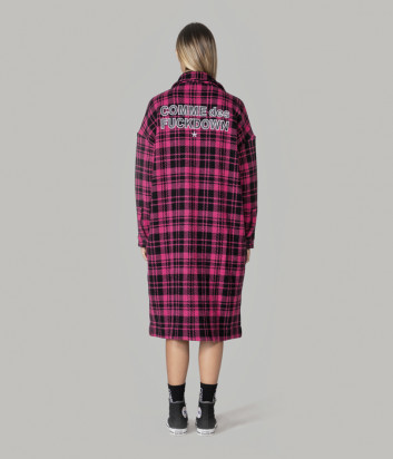 Длинная рубашка-пальто COMME des FUCKDOWN CDFD1314 розовая клетка