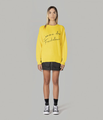 Пуловер COMME des FUCKDOWN CDFD1303 желтый с логотипом