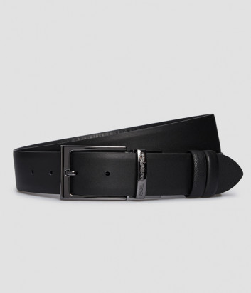 Ремень KARL LAGERFELD 815300 502453 в сафьяновой коже черный (120 см)