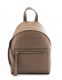 Кожаный рюкзак COCCINELLE Jen Mini с внешним карманом бежевый