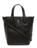 Кожаная сумка KARL LAGERFELD Ikonik 210W3076 со значком черная